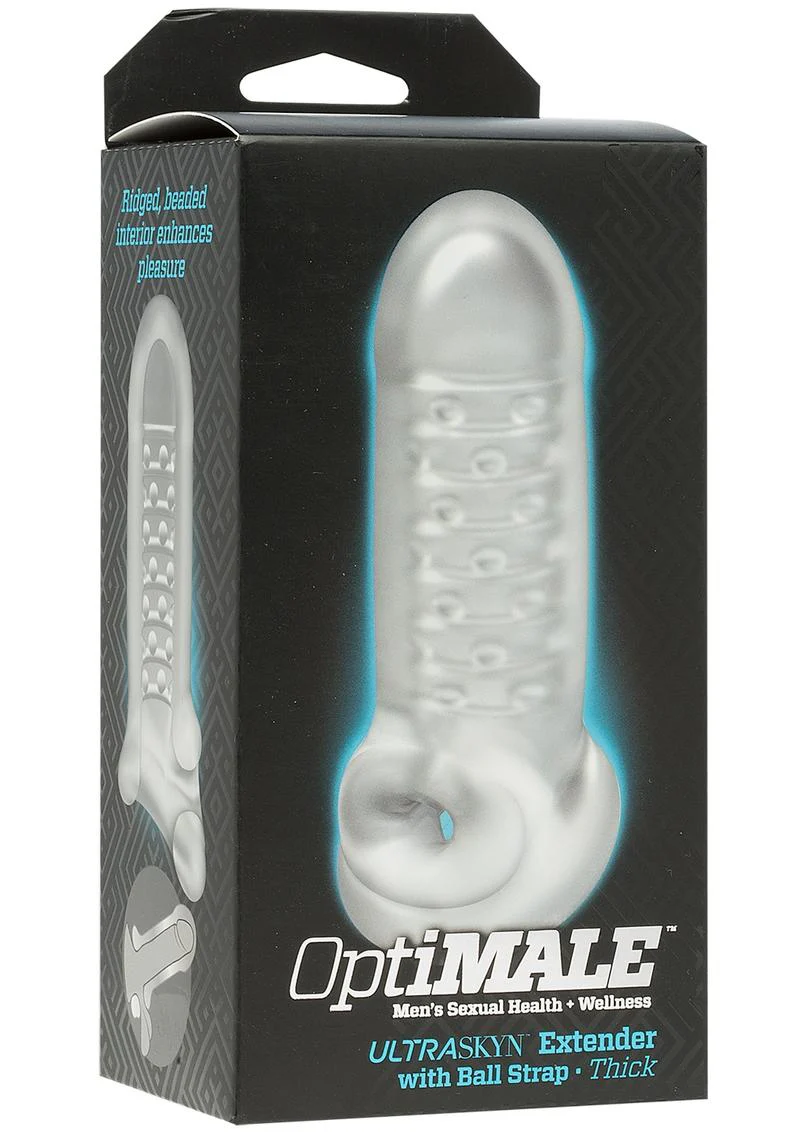 OptiMALE Thick Extender with Ball Strap ULTRASKYN Frost - Image 4