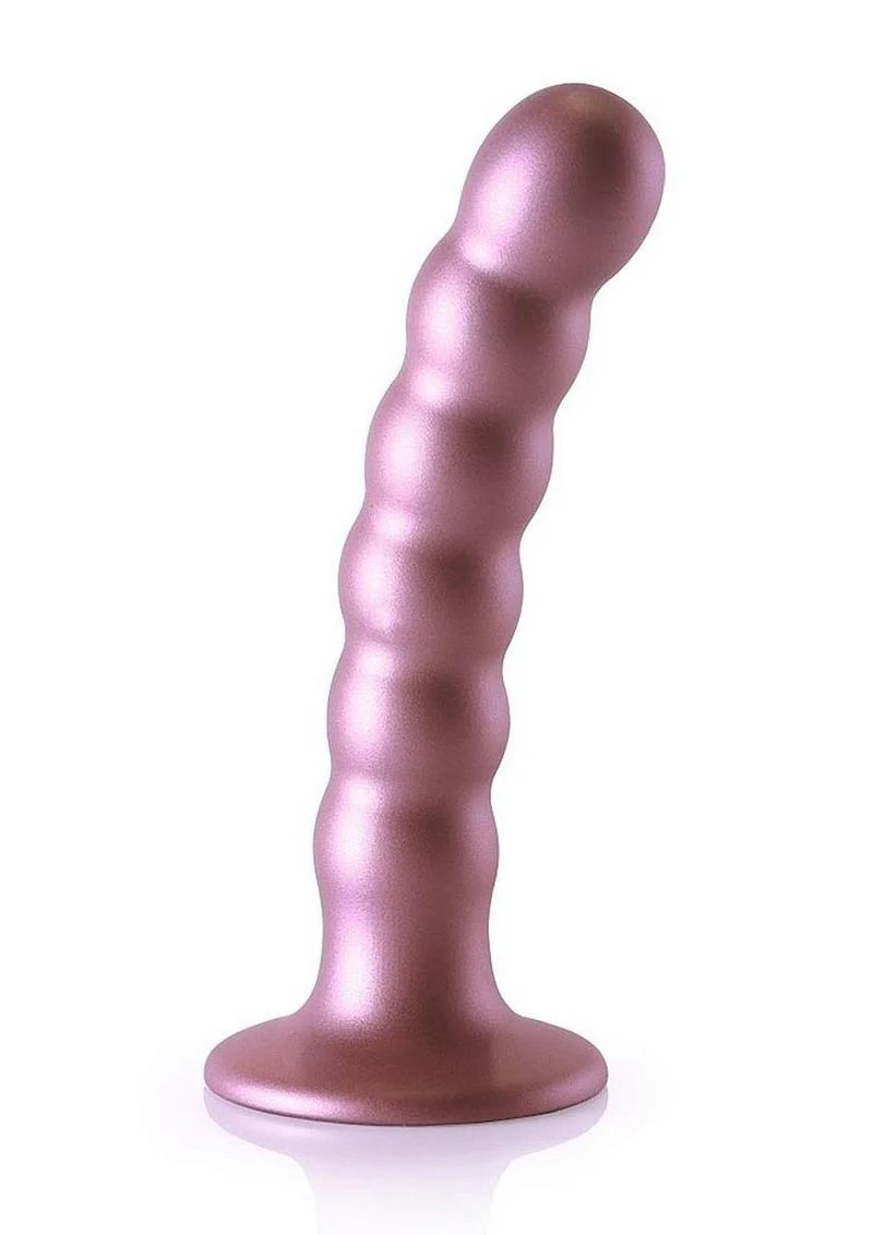 Ouch! Beaded Silicone G-Spot Dildo Curved For Precision Pleasure - Image 2
