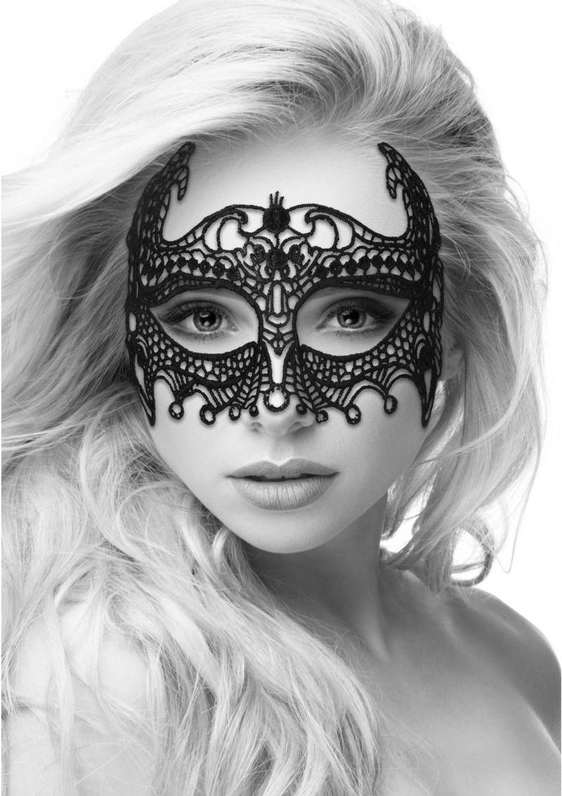 Ouch! Black And White Lace Eye Mask Empress Sexy Masquerade - Image 2