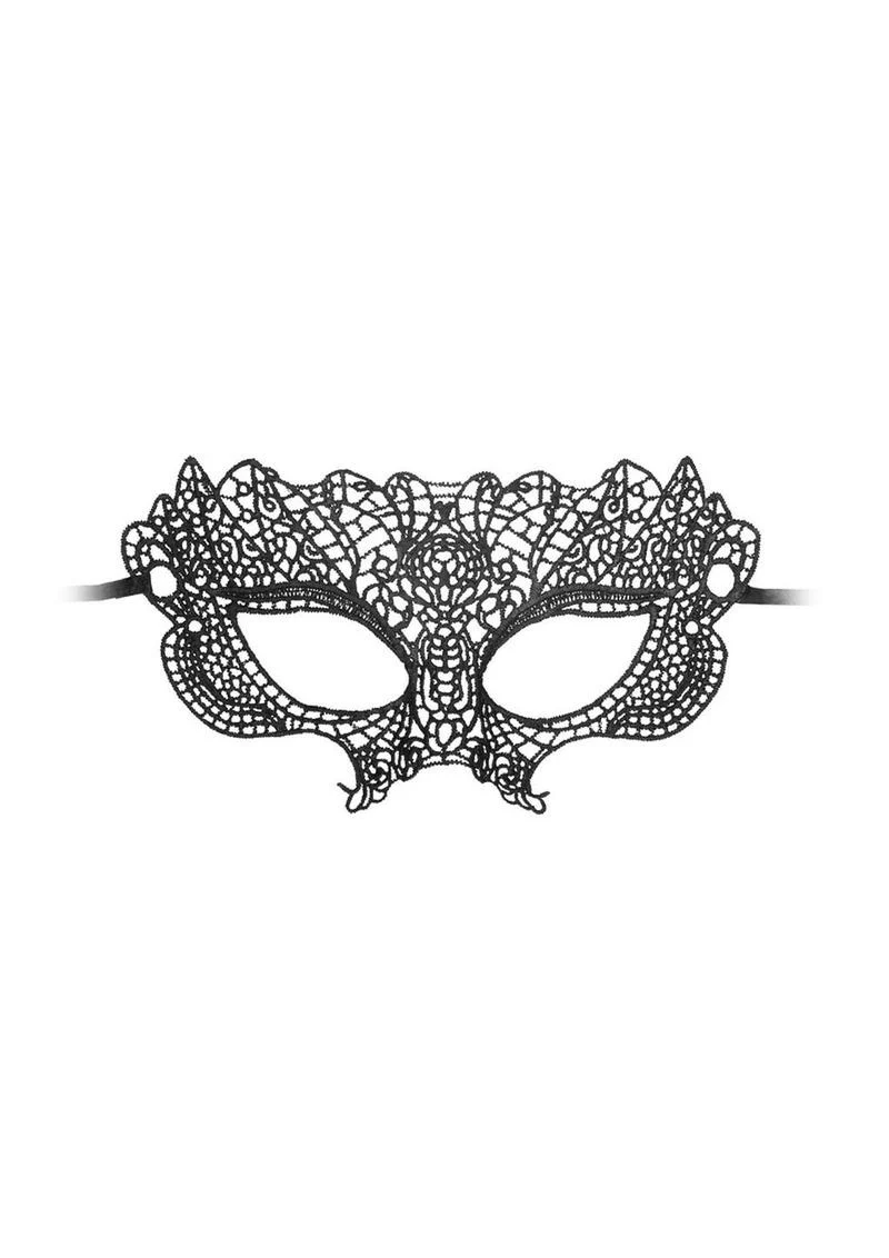 Ouch! Black And White Lace Eye Mask Princess Sexy Masquerade