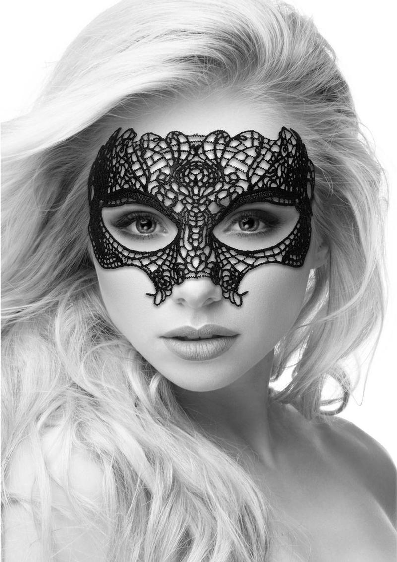 Ouch! Black And White Lace Eye Mask Princess Sexy Masquerade - Image 2