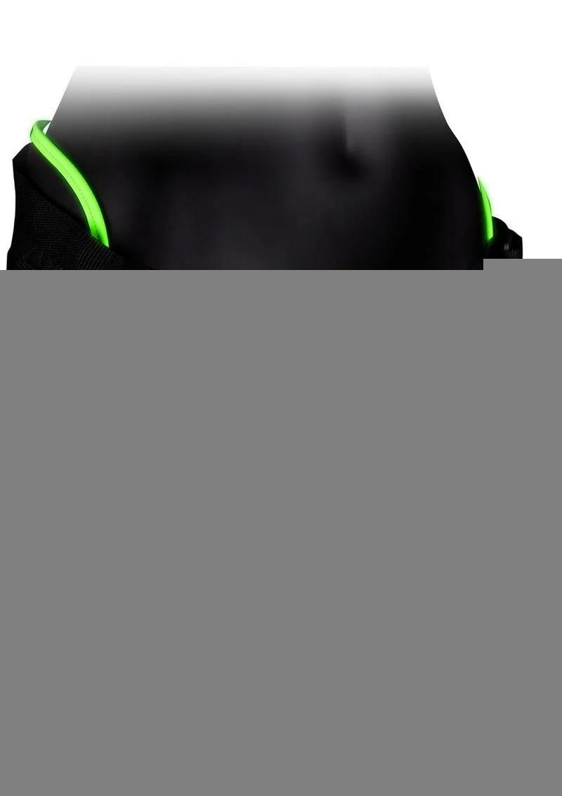 Ouch! Glow in the Dark Bonded Leather Strap-On with Silicone Dildo - Image 3