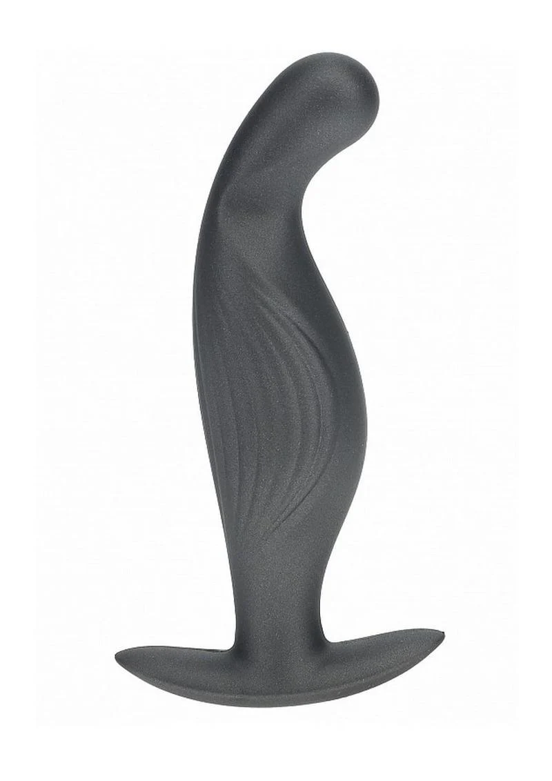 Ouch! Smooth Silicone P-Spot Gun Metal Anal Plug
