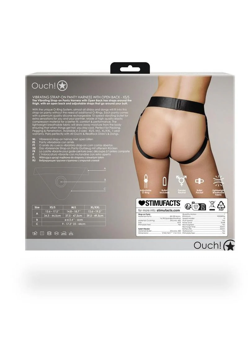 Ouch! Vibe Strap On Panty With Open Rechargeable Bullet - Image 11