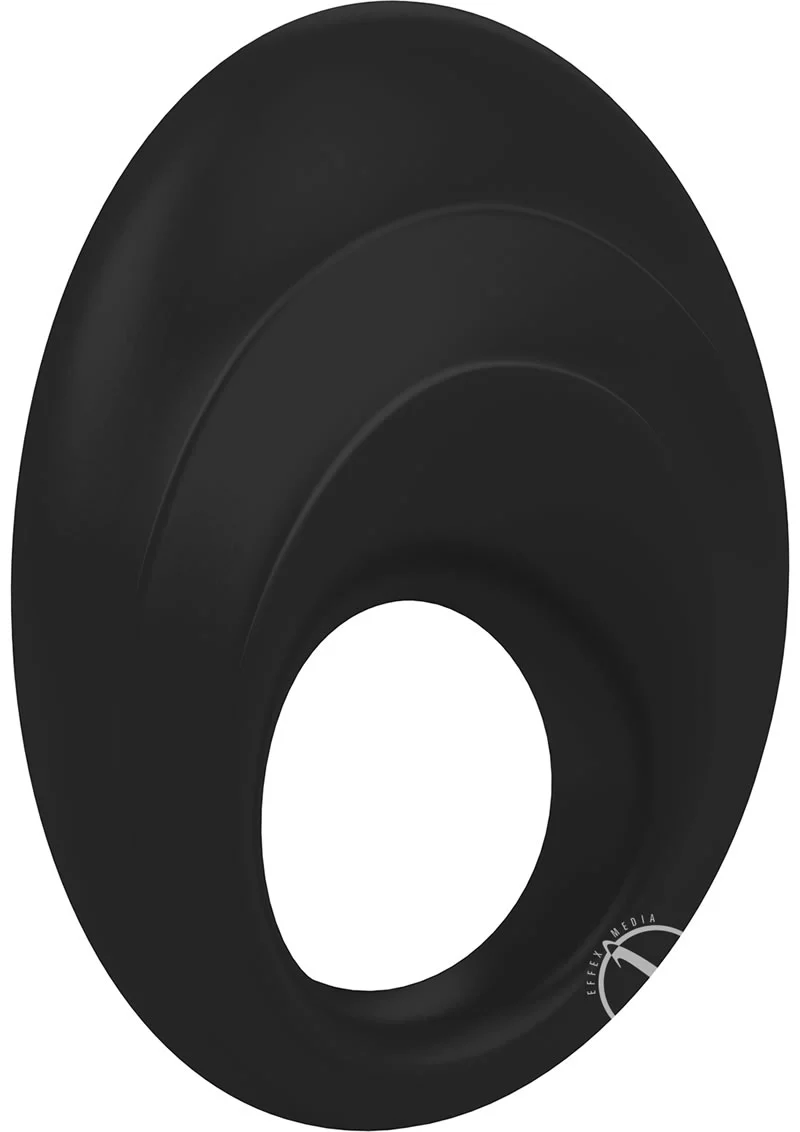 OVO B5 Silicone Cock Ring Waterproof Black Chrome