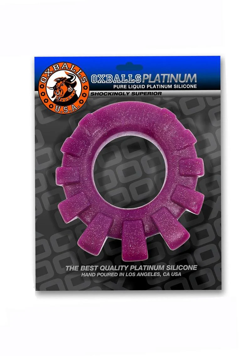 Oxballs Cock Lugged Platinum Silicone Cock Ring - Image 7