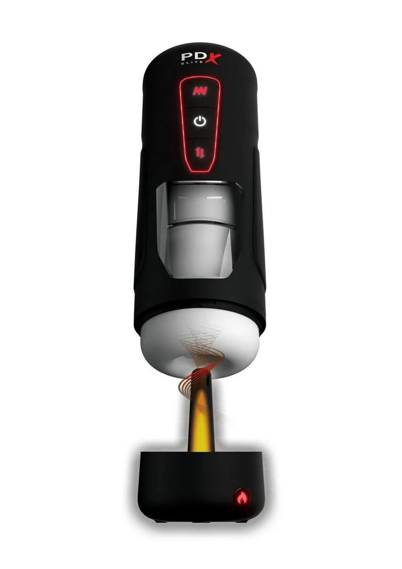 P.D.X. Elite Milk Me Hotter Rechargeable Stroker Thrusts And Vibrates - Image 2