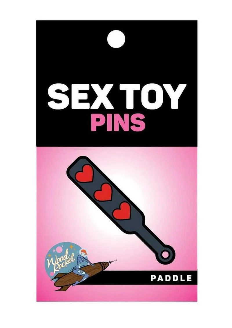 Paddle Hearts Enamel Pin - Image 2