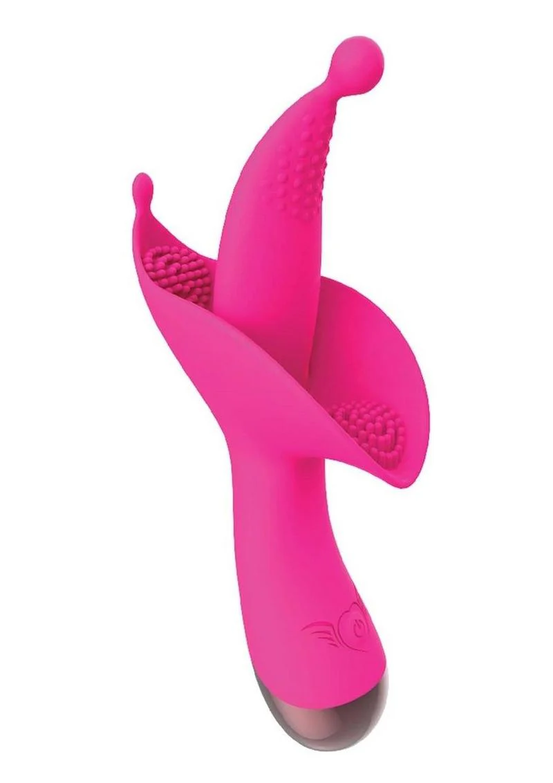 Passion Flower Bud Heat-Up Silicone Clitoral Stimulator Dual Motors