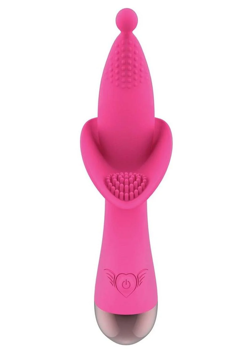 Passion Flower Bud Heat-Up Silicone Clitoral Stimulator Dual Motors - Image 2