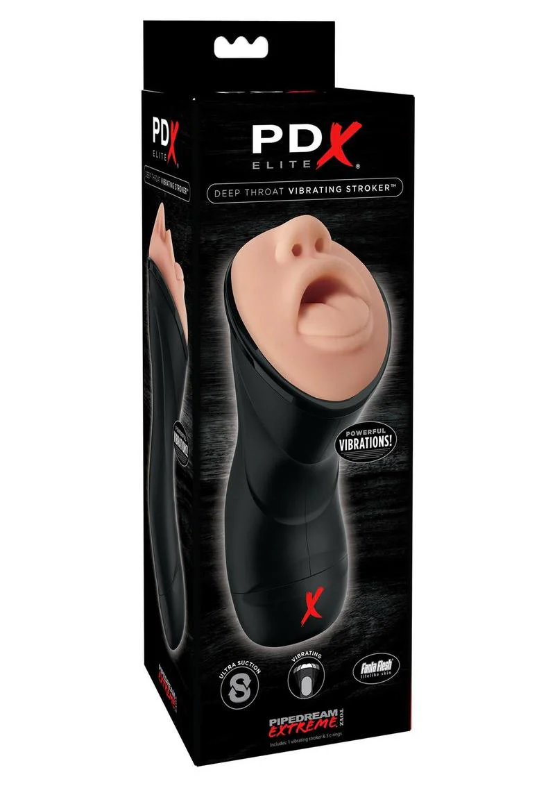 PDX Elite Deep Throat Vibrating Stroker Masturbator with Ultra Suction - Image 3