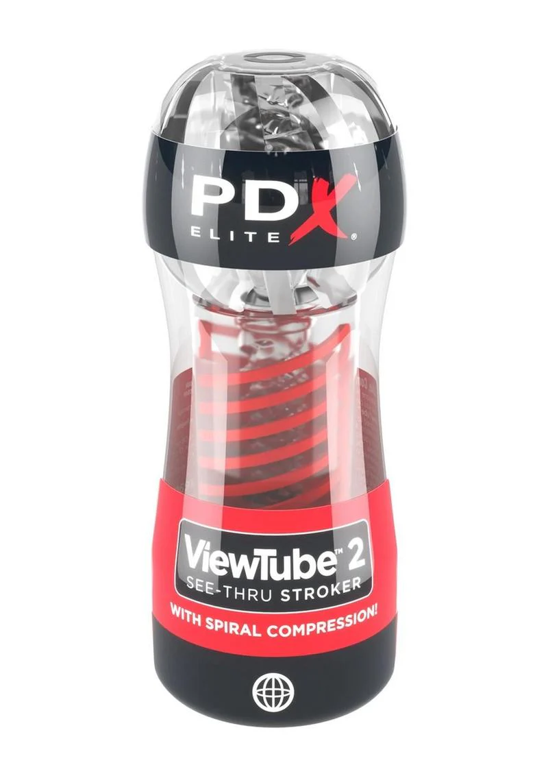 PDX Elite ViewTube 2 See-Thru Stroker with Spiral Compression - Image 2