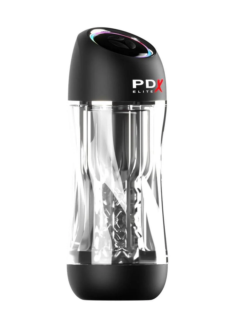 PDX Elite ViewTube Pro Rechargeable See-Thru Vibrating Stroker - Image 2