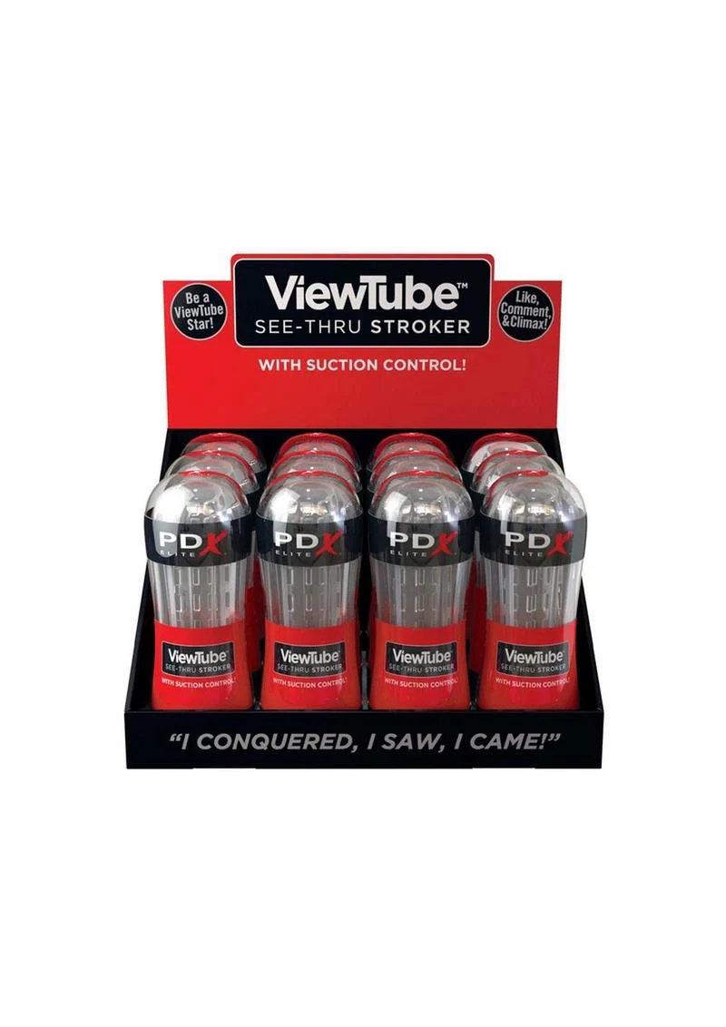 PDX Elite ViewTube See-Thru Stroker with Suction Control