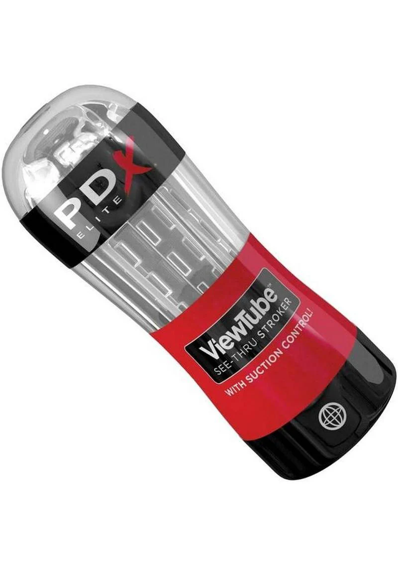 PDX Elite ViewTube See-Thru Stroker with Suction Control Male Stimulation - Image 2