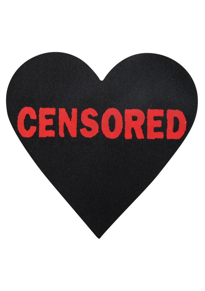 Peekaboos Censored Premium Pasties Black And Red Self-Adhesive - Image 2
