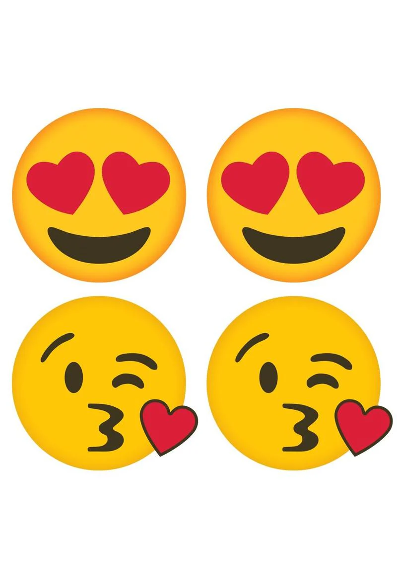 Peekaboos Emoji Hearts And Kiss Pasties Nipple Covers