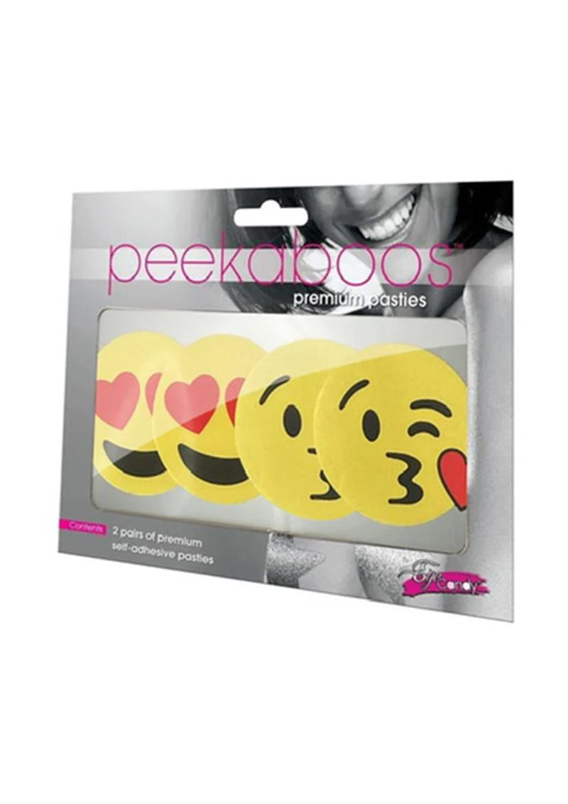 Peekaboos Emoji Hearts And Kiss Pasties Nipple Covers - Image 2