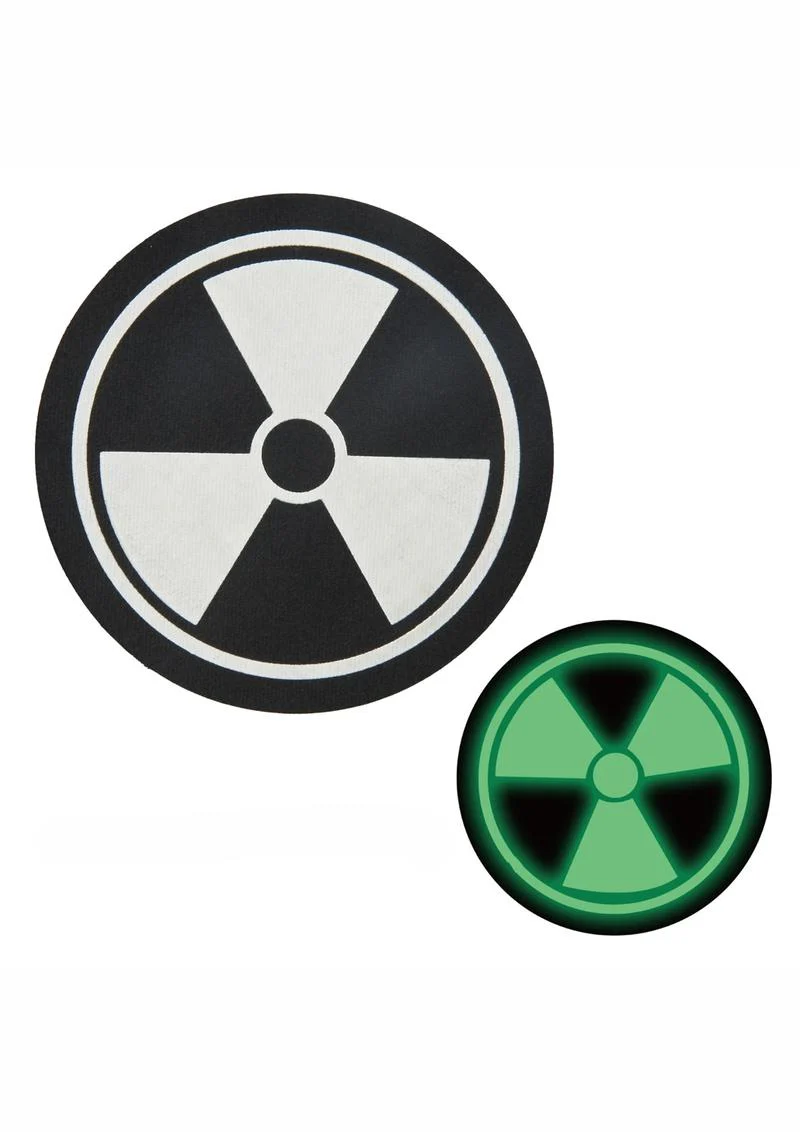 Peekaboos Glow in the Dark Hazmat Pasties Black Premium 2 Pairs