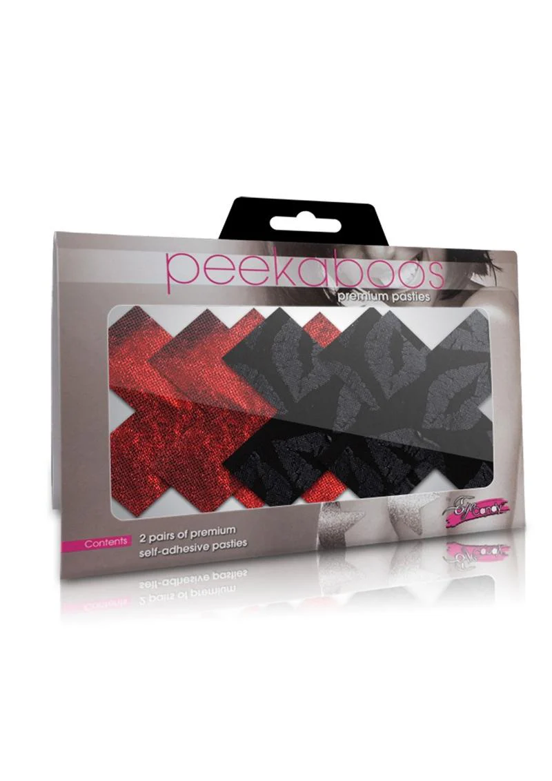 Peekaboos Premium Pasties Stolen Kisses X Design - Image 4
