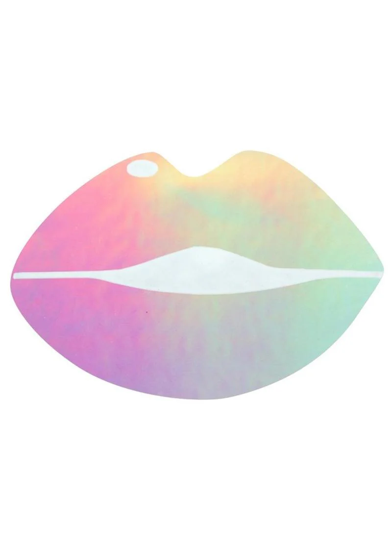 Peekaboos Pride Lips Pasties Rainbow And Iridescent Blue Covers - Image 3