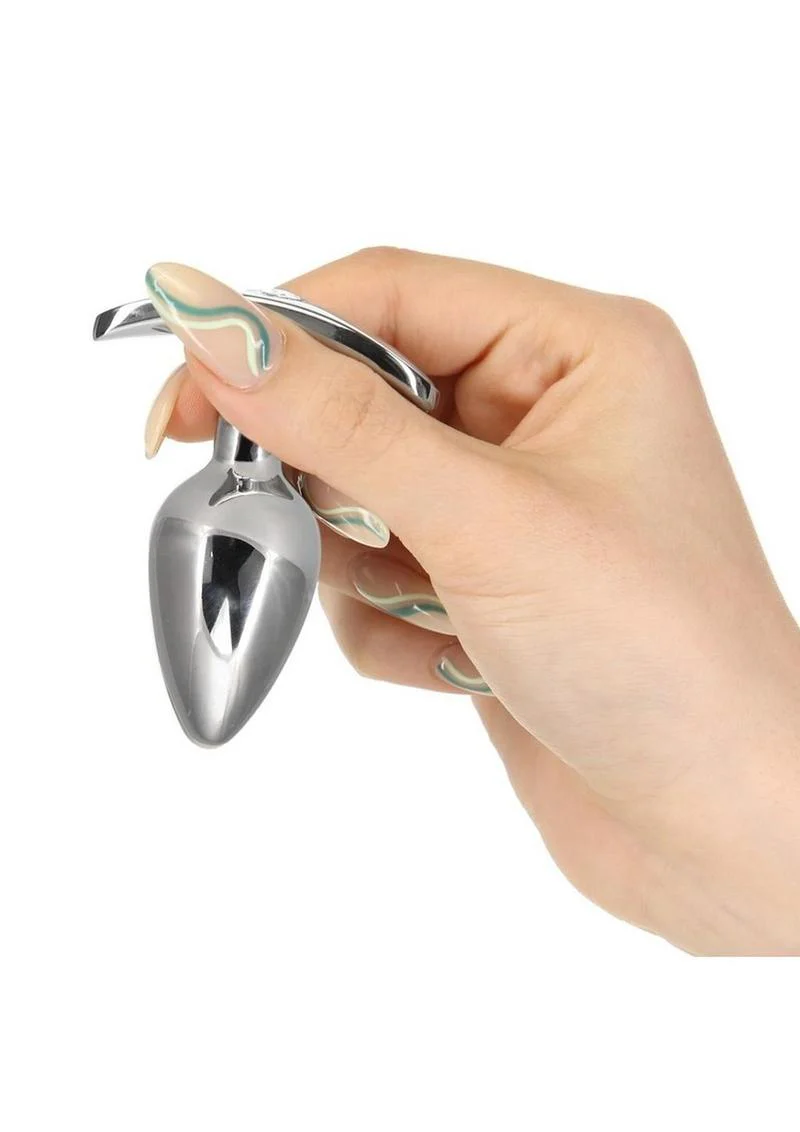 Pillow Talk Sneaky Stainless Steel Anal Plug with Swarovski Crystal - Image 3