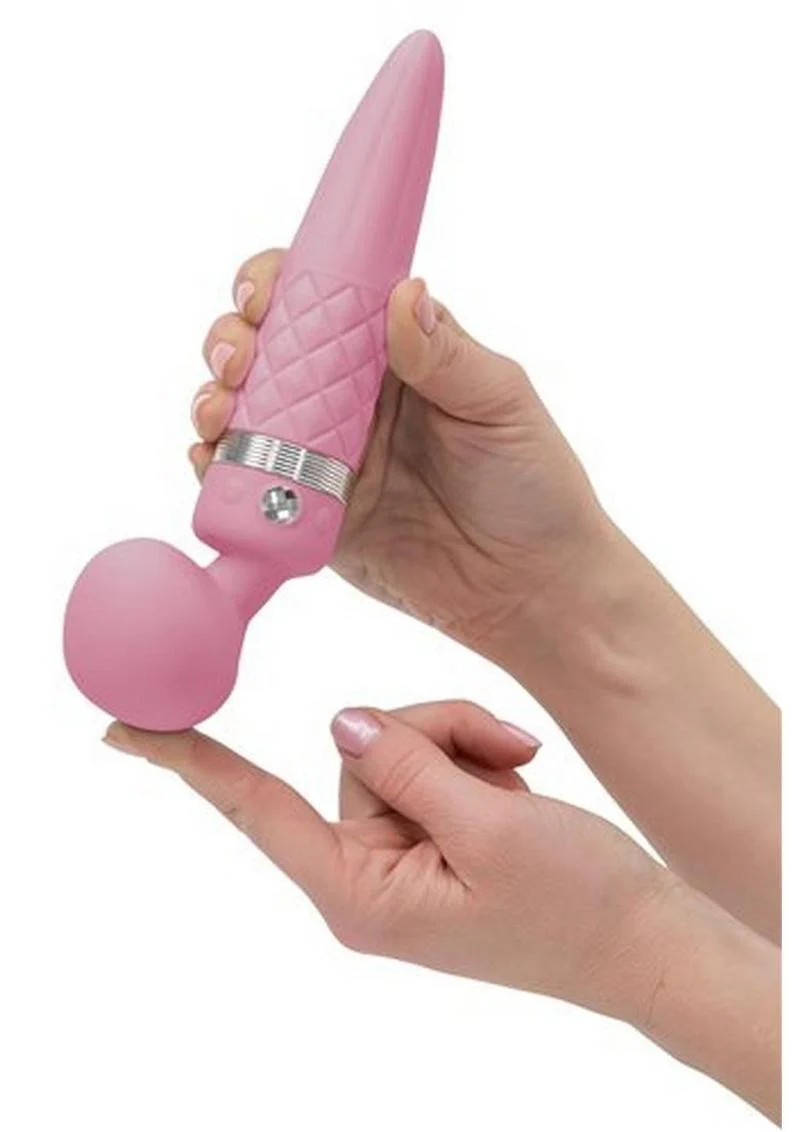 Pillow Talk Sultry Dual-Ended Warming Wand Massager with Swarovski