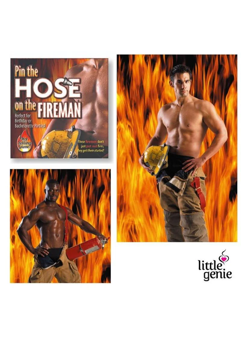 Pin the Hose on the Fireman Adult Party Game - Image 2