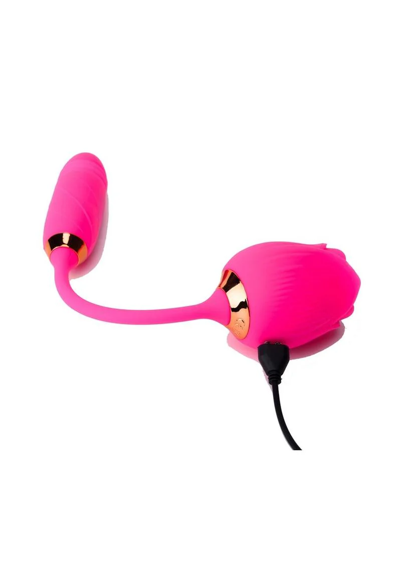 Pink Pussycat Thrusting Rose Rechargeable Vibrator - Image 3