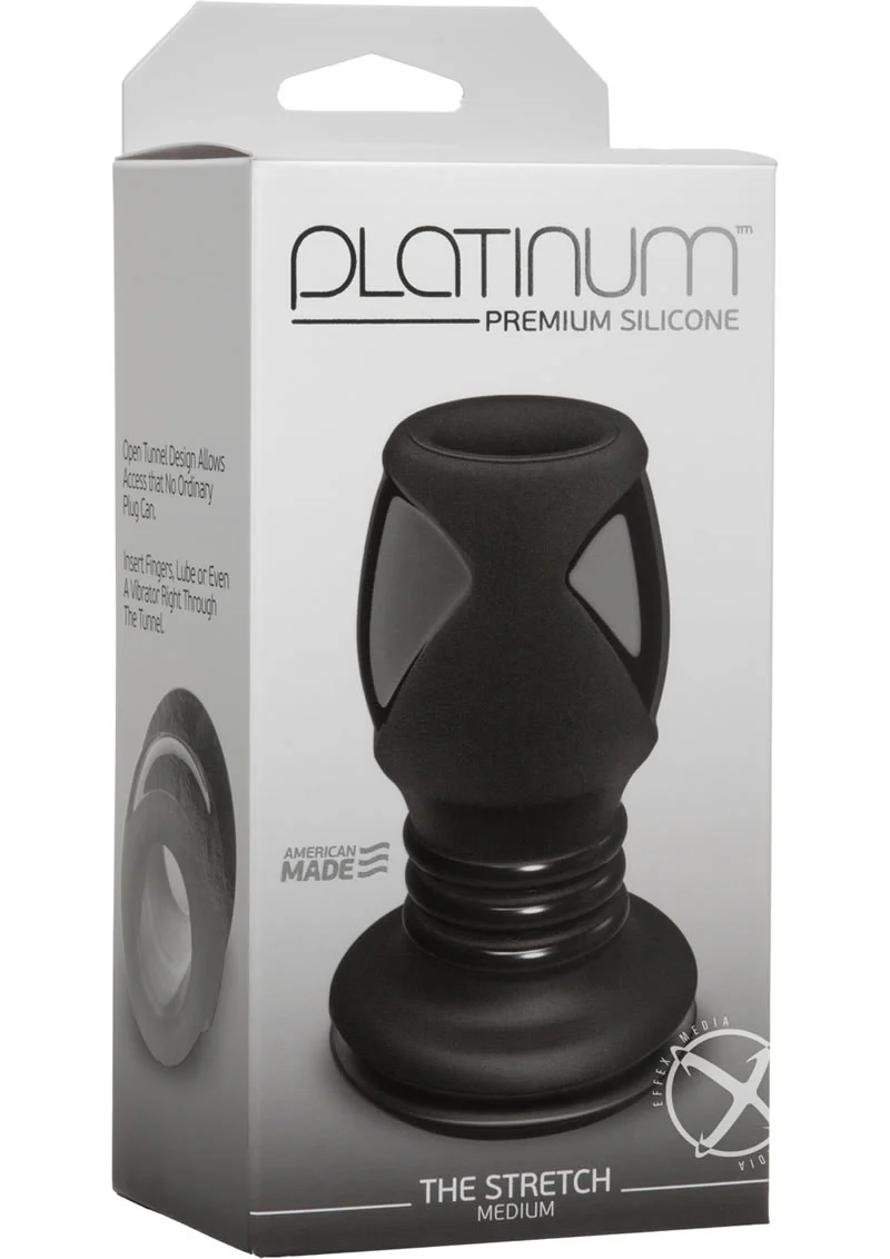 Platinum Premium Silicone The Stretch Medium Open Tunnel Anal Plug - Image 3