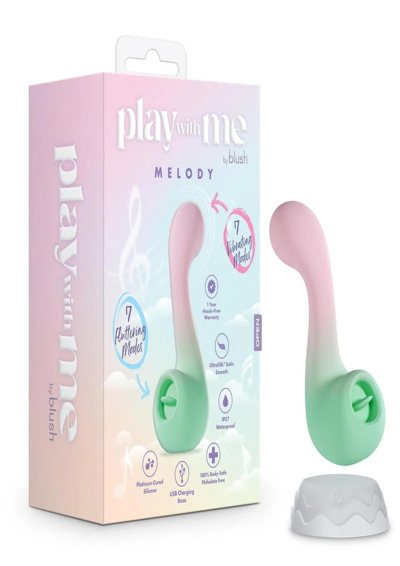 Play With Me Melody Rechargeable Silicone Dual-End Vibrator - Image 4