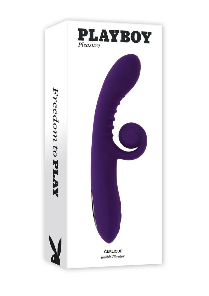 Playboy Curlicue Rechargeable Silicone Rabbit Vibrator - Image 4