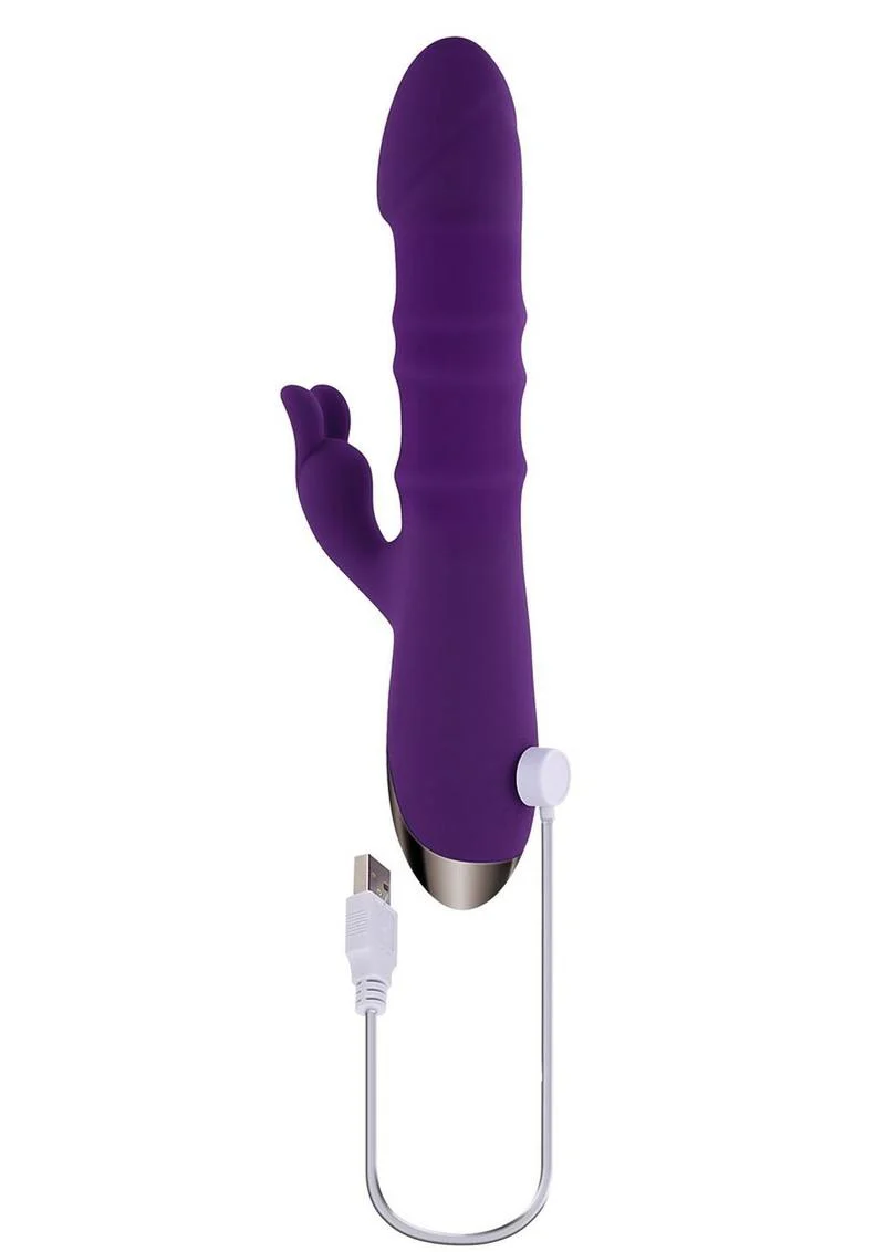 Playboy Hop-To-It Purple Rabbit Vibrator - Image 3