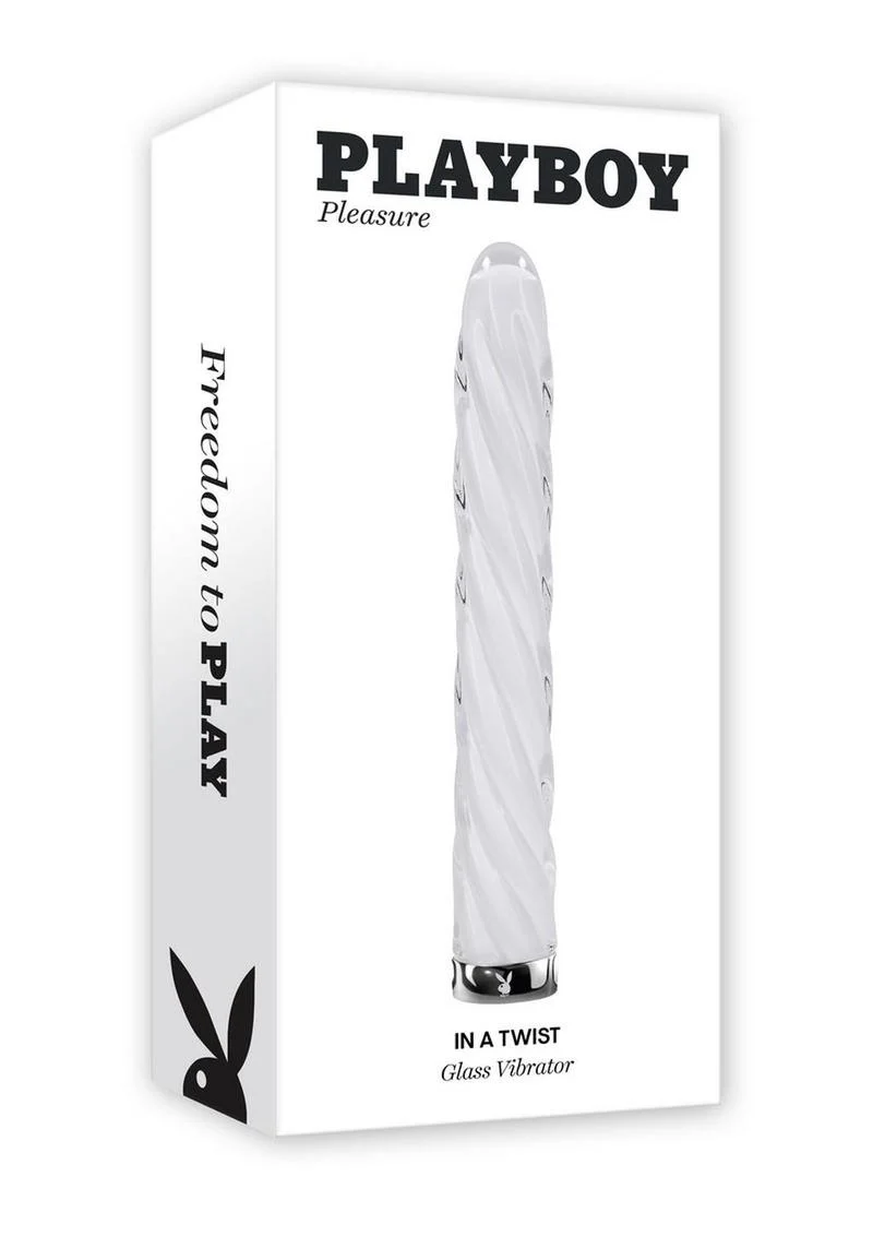 Playboy In A Twist Rechargeable Glass Vibrator - Image 4
