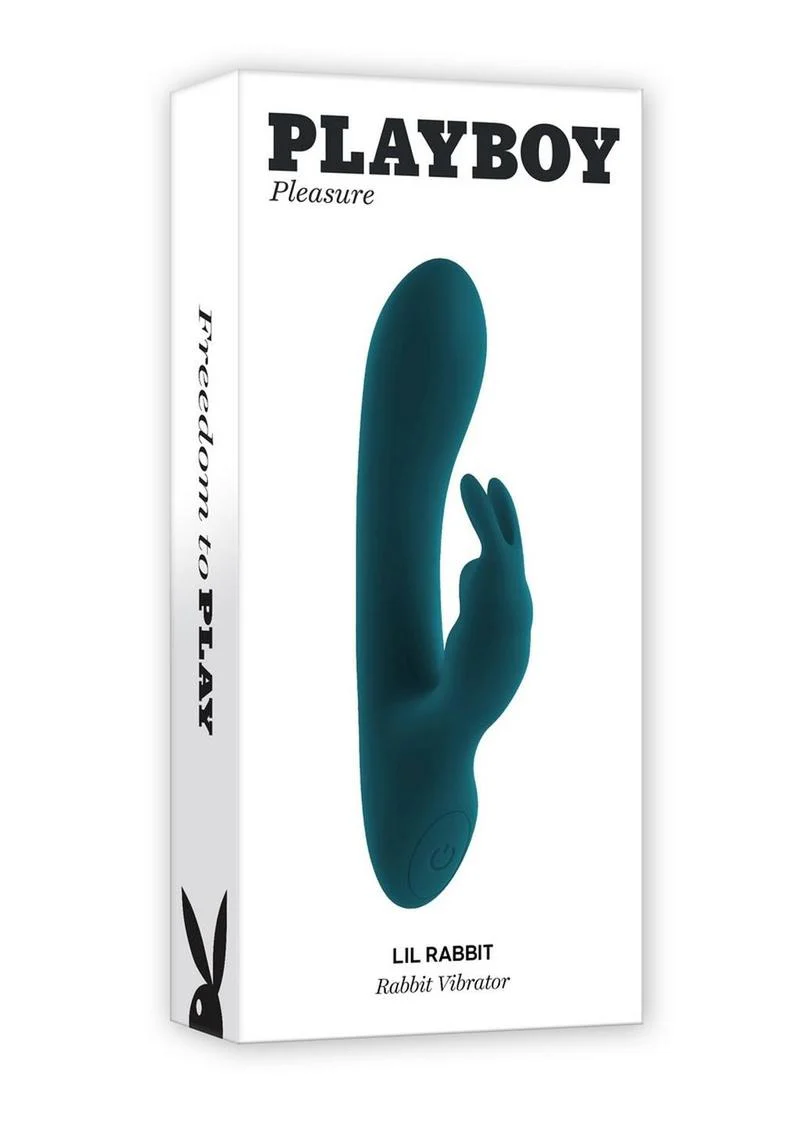Playboy Lil’ Rabbit Teal Rechargeable Rabbit Vibrator - Image 4