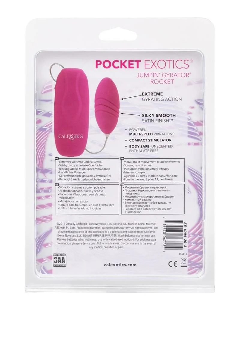 Pocket Exotics Jumpin' Gyrator Rocket Bullet Vibrator With Remote Control - Image 6