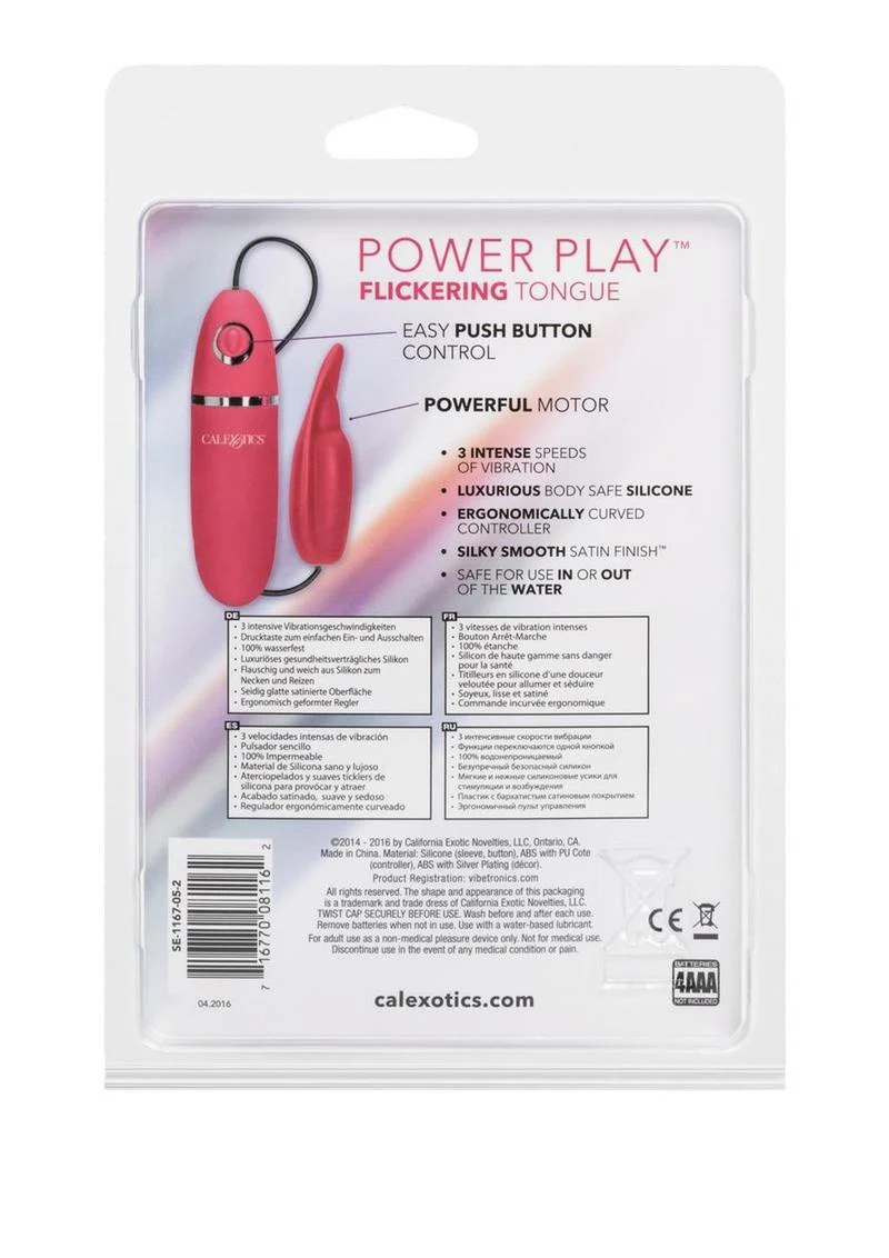 CalExotics Power Play Flickering Tongue Massager Bullet - Image 3