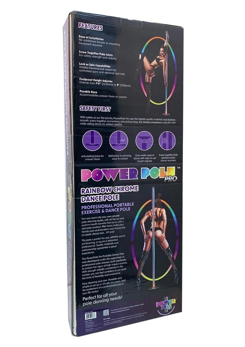 Power Pole Pro Rainbow Chrome Dance And Fitness Pole - Image 3