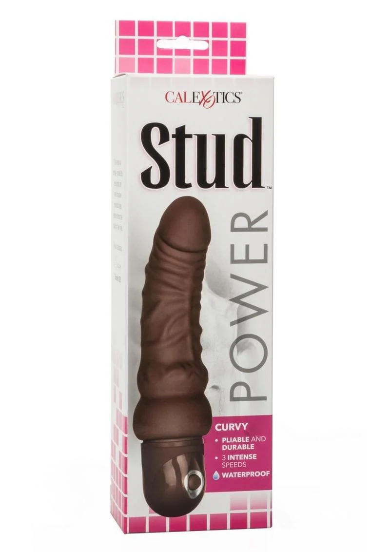 Power Stud Curvy Vibrating Dildo with 3 Speeds - Image 4