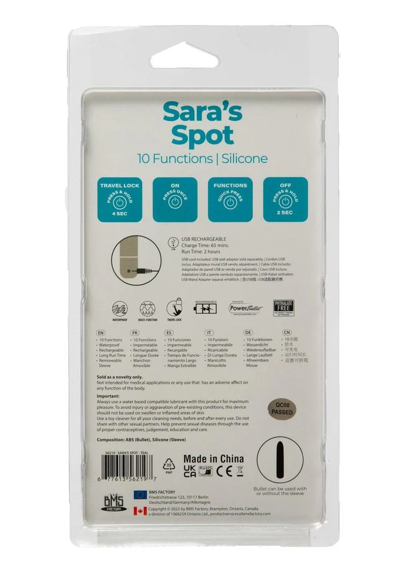 Powerbullet Sara's Spot Rechargeable Vibrating Bullet - Image 12