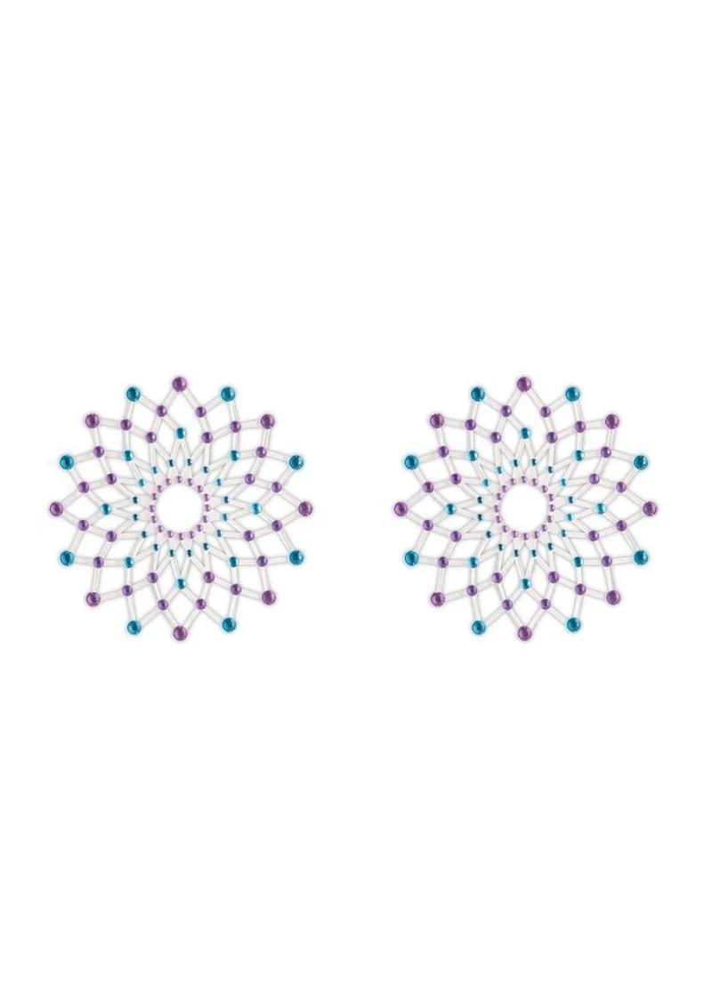Pretty Pasties Charm II Blue And Purple One Pair