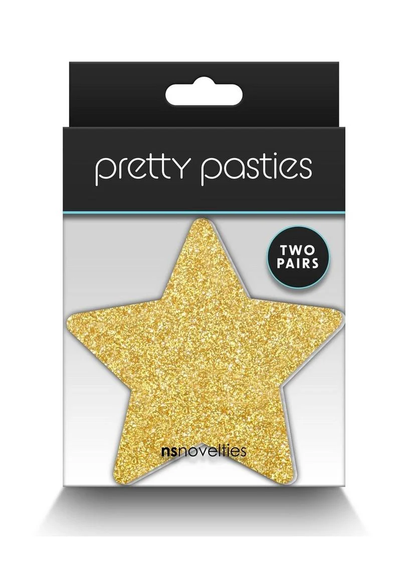 Pretty Pasties Glitter Star Gold 2 Pairs for Daring Style - Image 3
