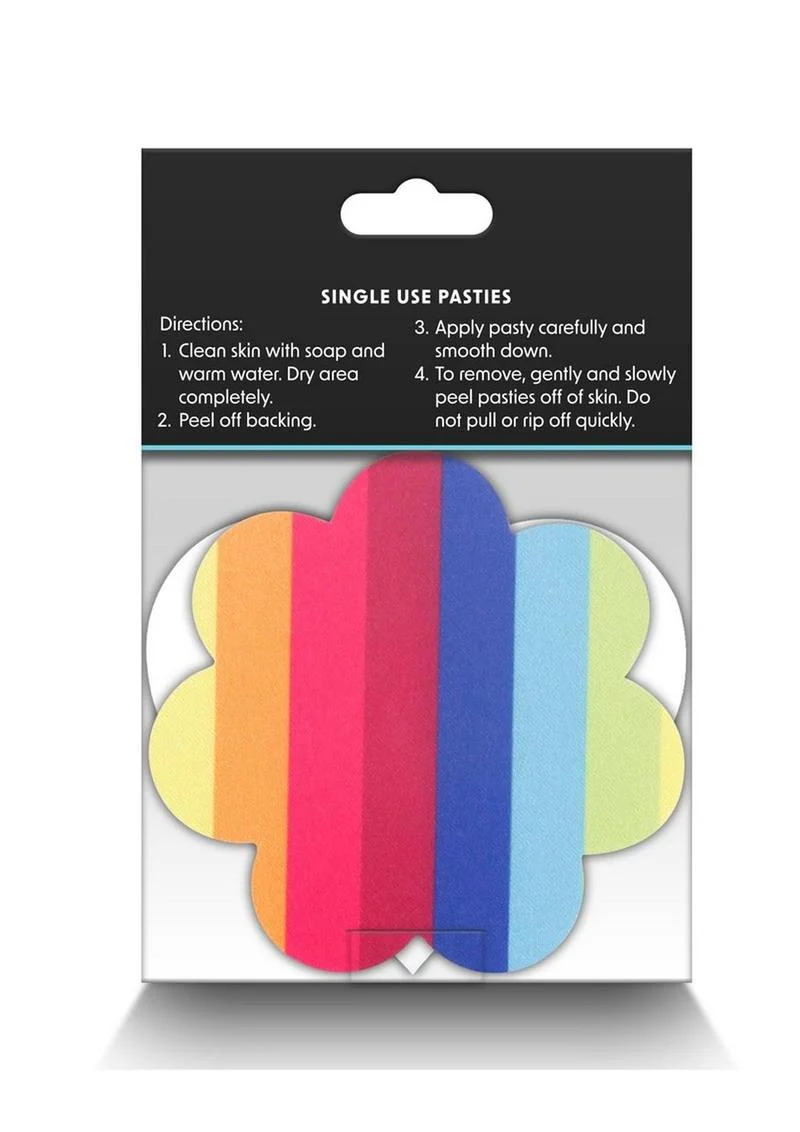 Pretty Pasties Pride Heart And Flower Rainbow 2 Pairs - Image 3