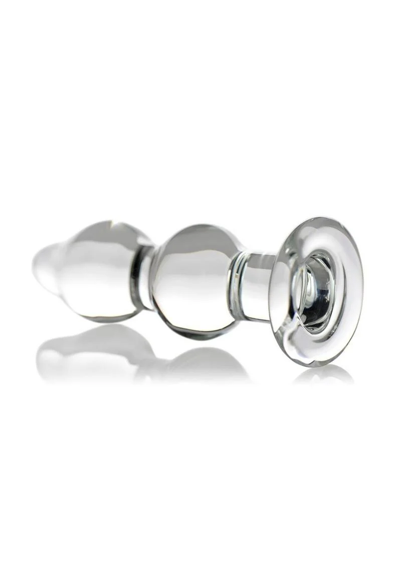 Prisms Param Glass Anal Pleaser Clear Erotic Glass Butt Plug - Image 2