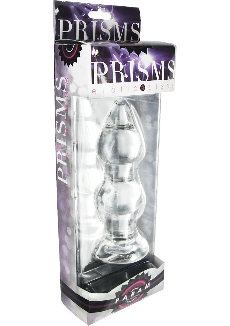 Prisms Param Glass Anal Pleaser Clear Erotic Glass Butt Plug - Image 4