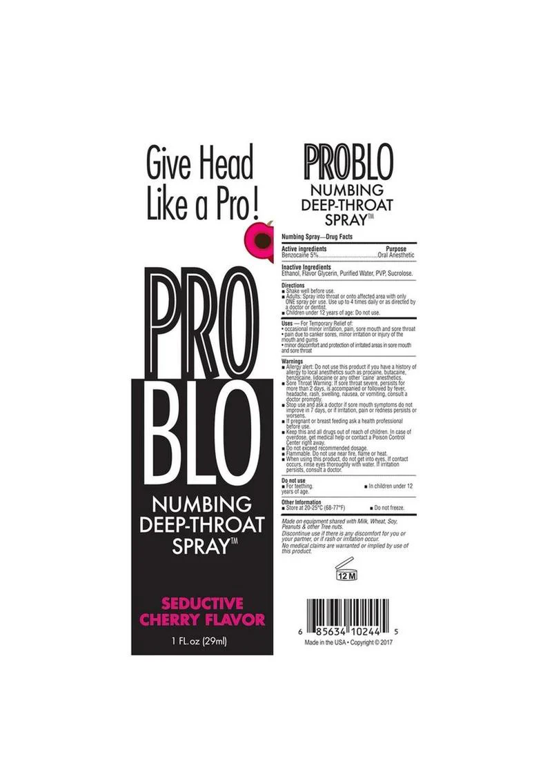 PRO BLO Numbing Deep-Throat Spray