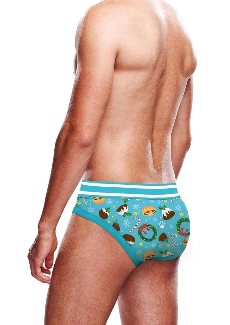 Prowler Christmas Pudding Brief Extra Small Blue White Underwear - Image 2