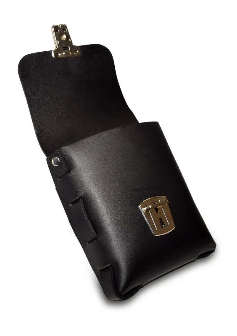 Prowler Red Leather Buckle Pouch Black Leather Storage Bag - Image 2