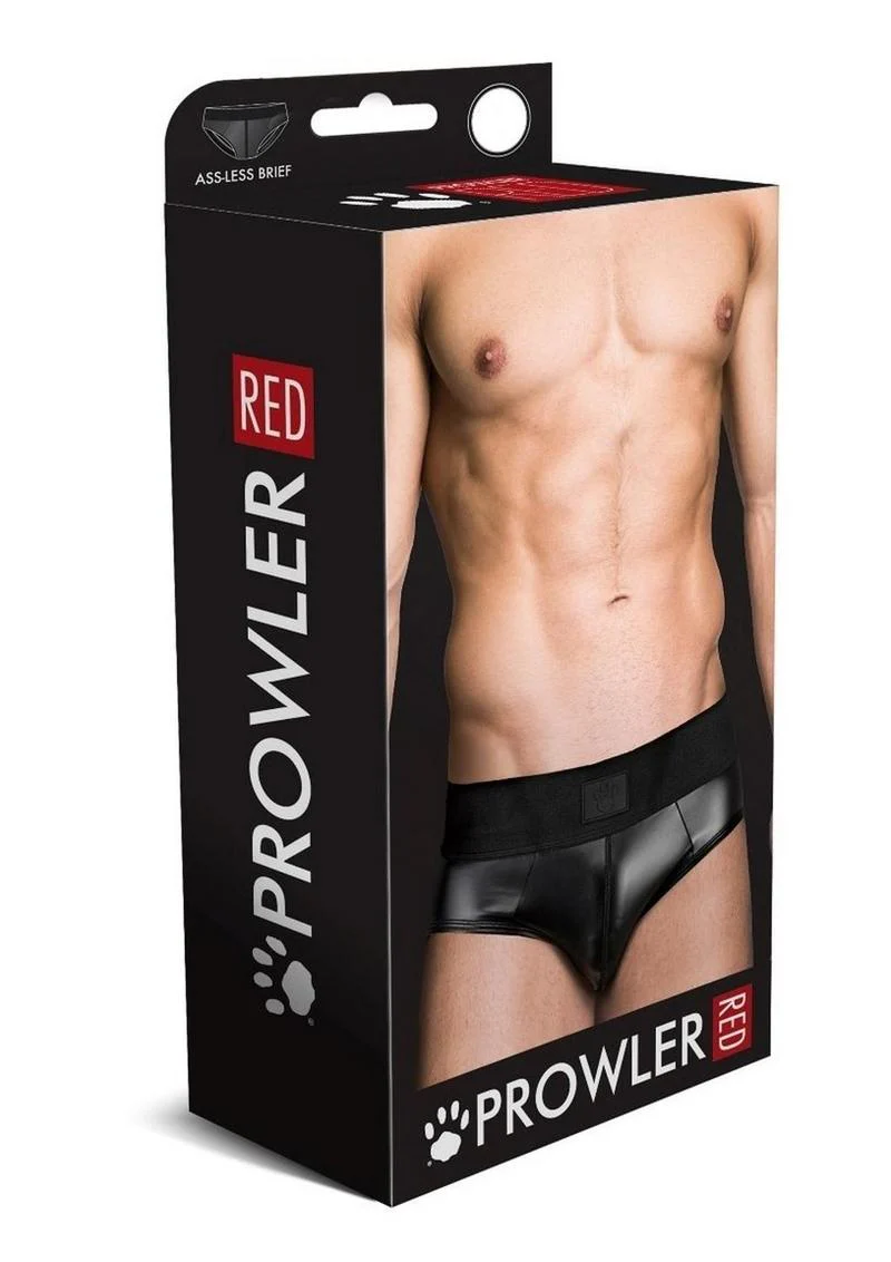 Prowler Red Wetlook Ass less Brief Sexy Open Back Fetish Brief for Men - Image 8