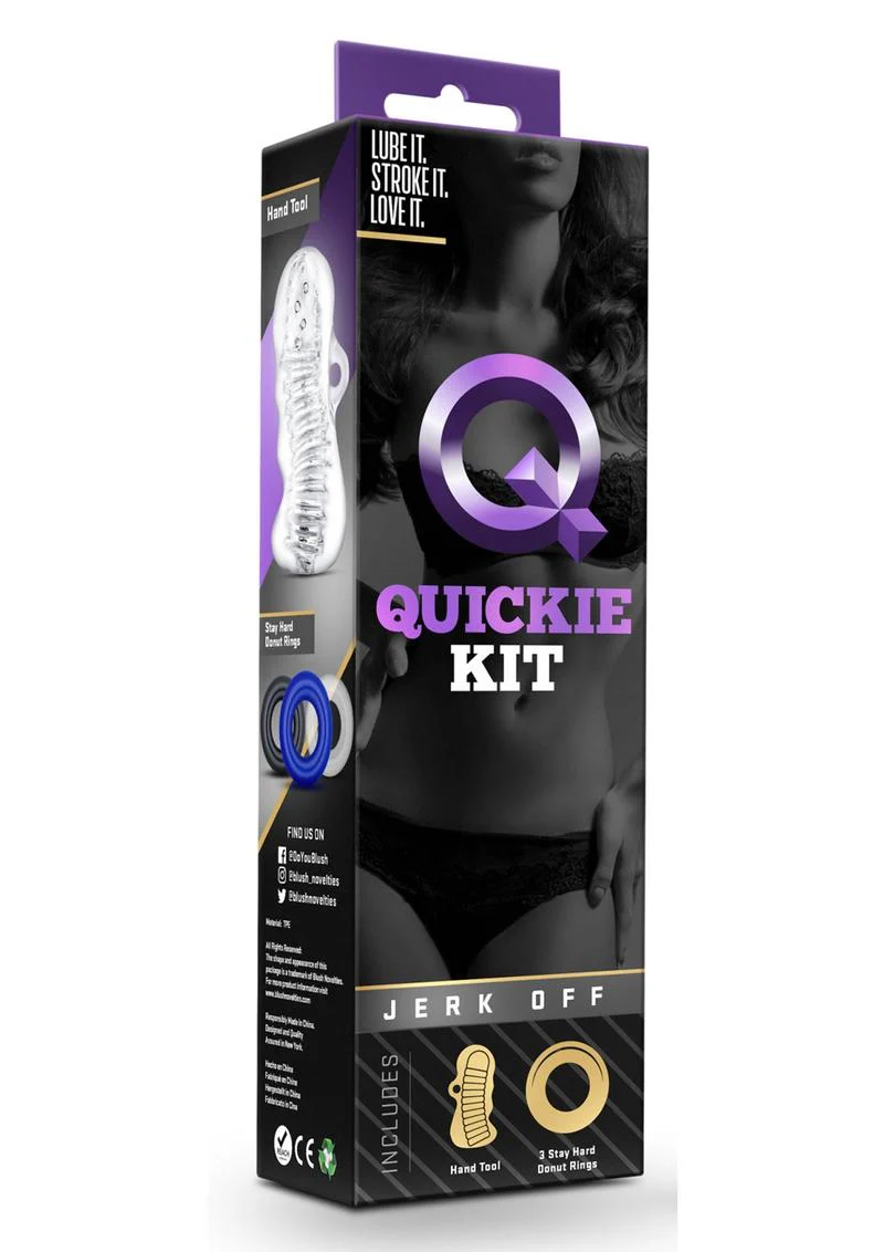 Quickie Kit Jerk Off Set Hand Stroker And Stay Hard Donut Rings - Image 4
